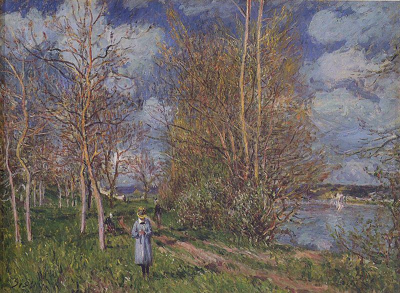 Alfred Sisley Small Meadows in Spring oil painting picture